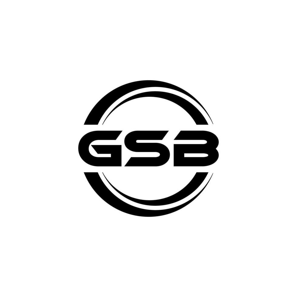 création de logo de lettre gsb en illustration. logo vectoriel, dessins de calligraphie pour logo, affiche, invitation, etc. vecteur