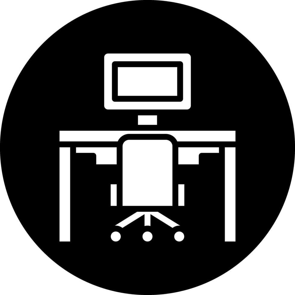 conception d'icône de vecteur de lieu de travail