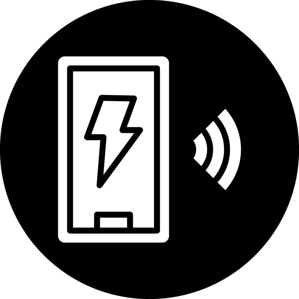 conception d'icône de vecteur de chargeur sans fil