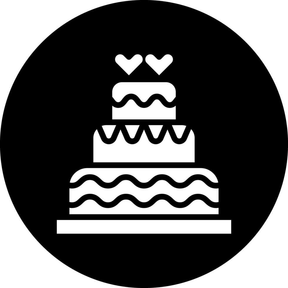 conception d'icône de vecteur de gâteau de mariage