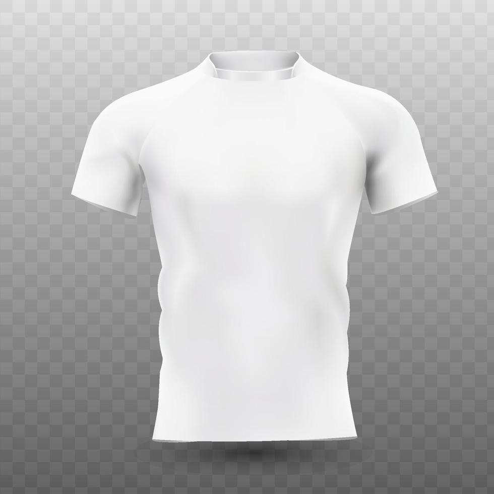 modèle de t-shirt. version blanche, design avant. illustration vectorielle. vecteur