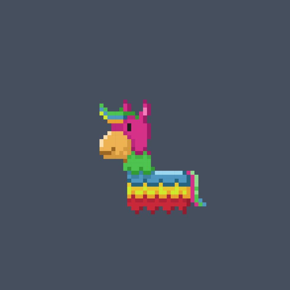 pinata cheval dans pixel art style vecteur
