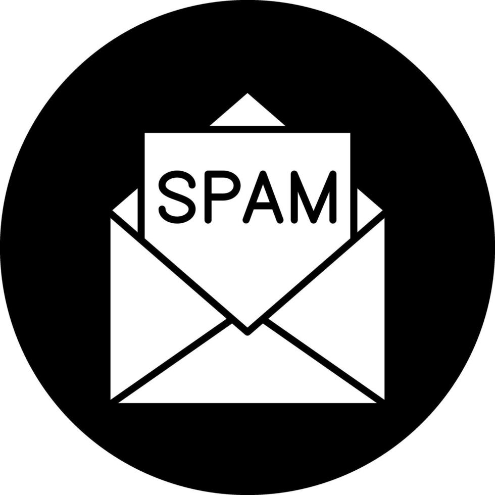 conception d'icône de vecteur de spam
