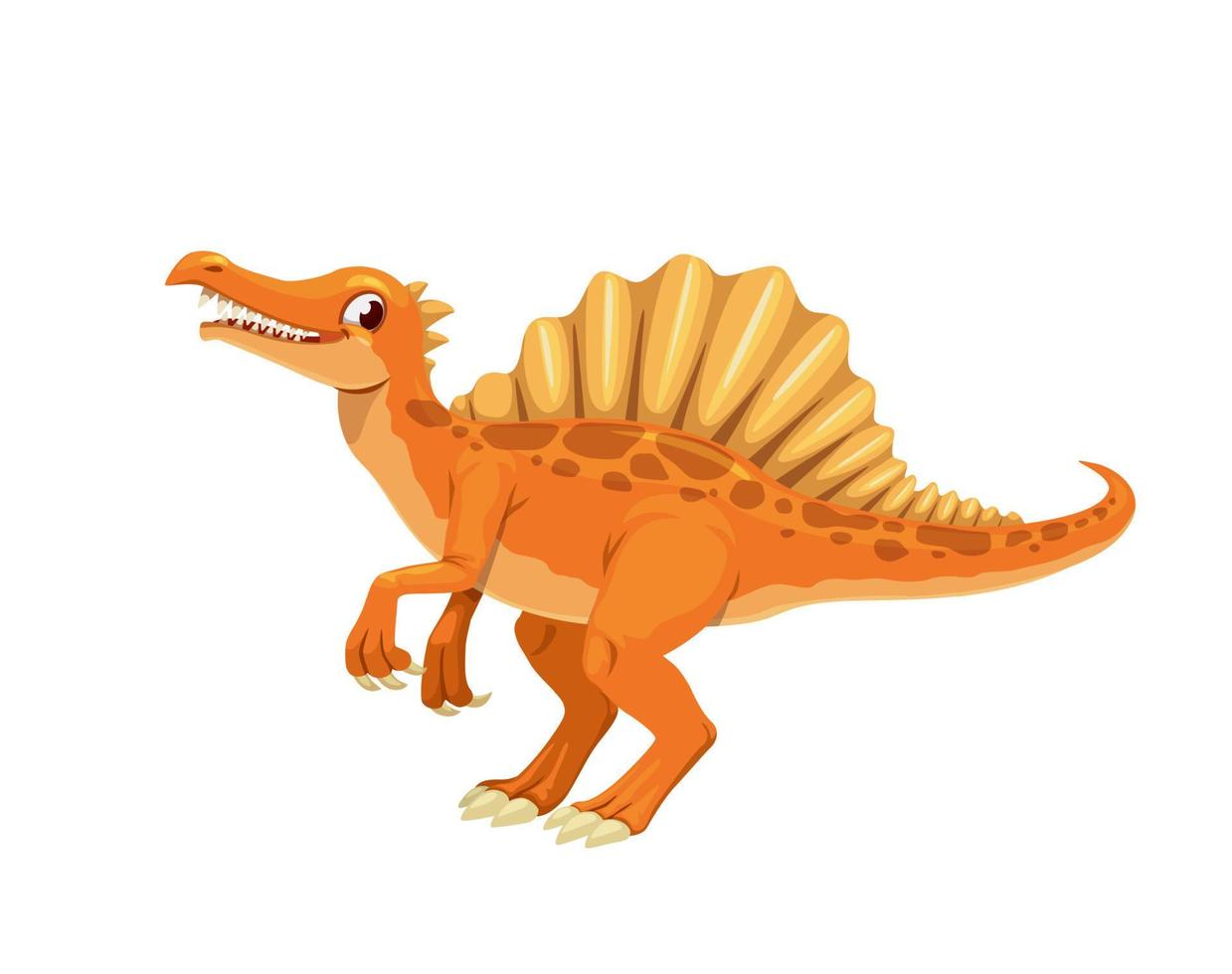 dessin animé spinosaurus dinosaure marrant personnage vecteur