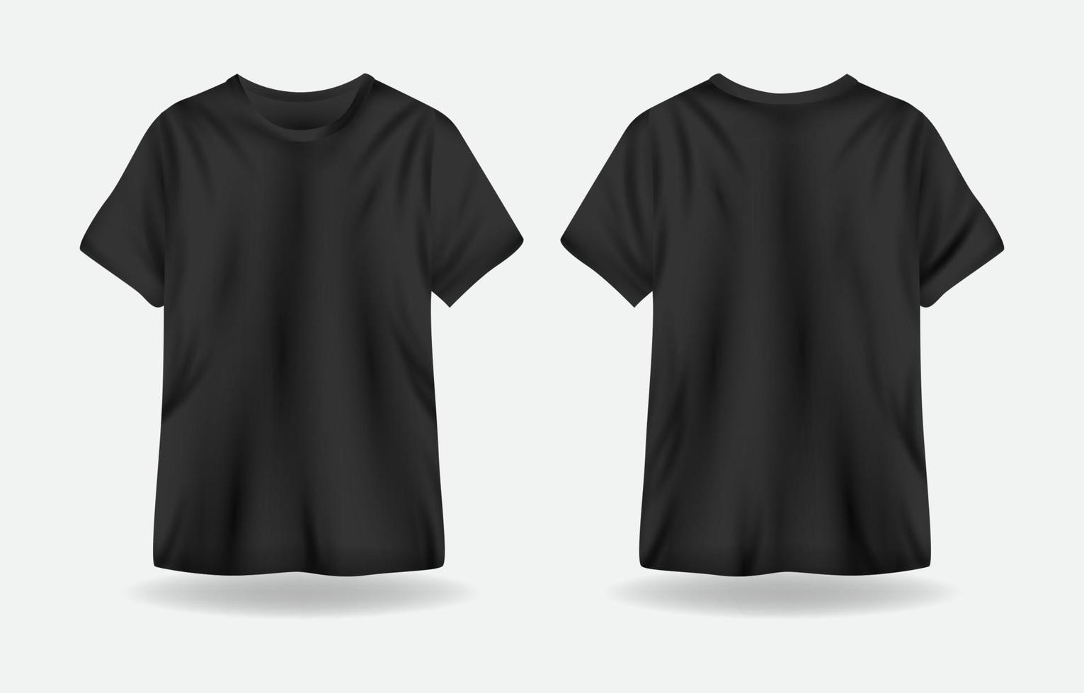 noir 3d T-shirt maquette vecteur