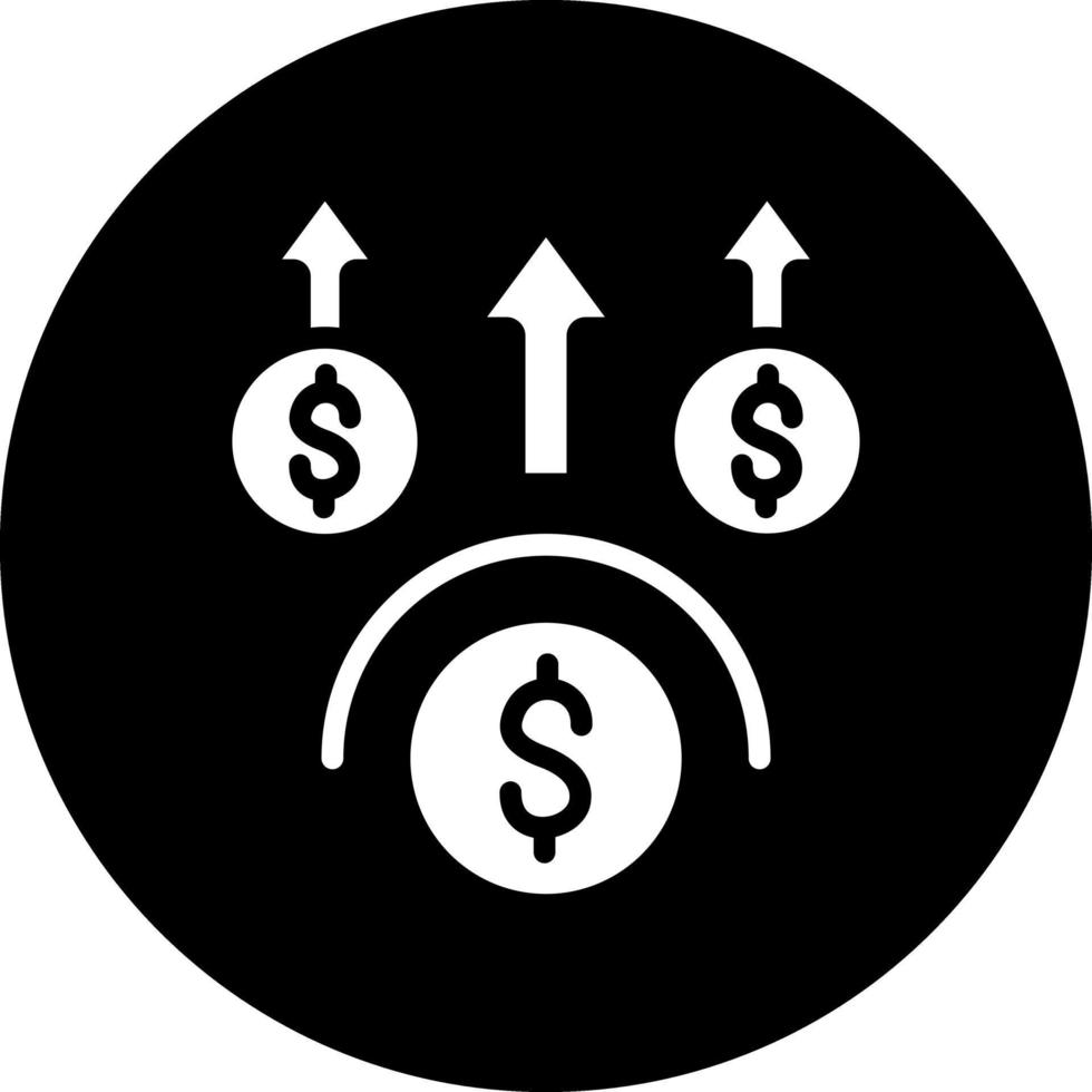 conception d'icône de vecteur d'avantage d'argent