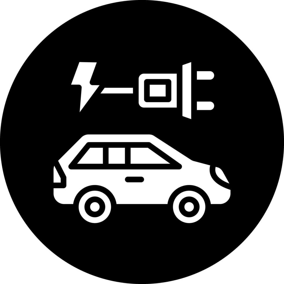 conception d'icône de vecteur de voiture électrique