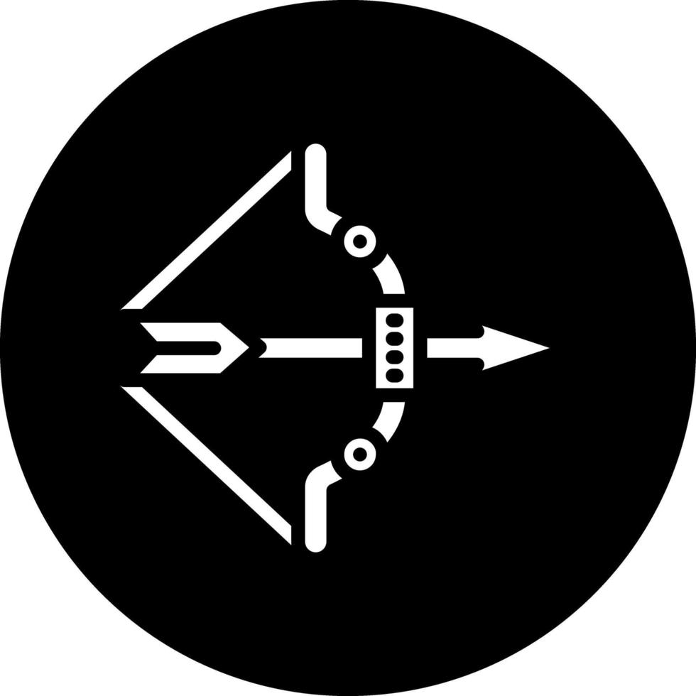 conception d'icône de vecteur de tir à l'arc