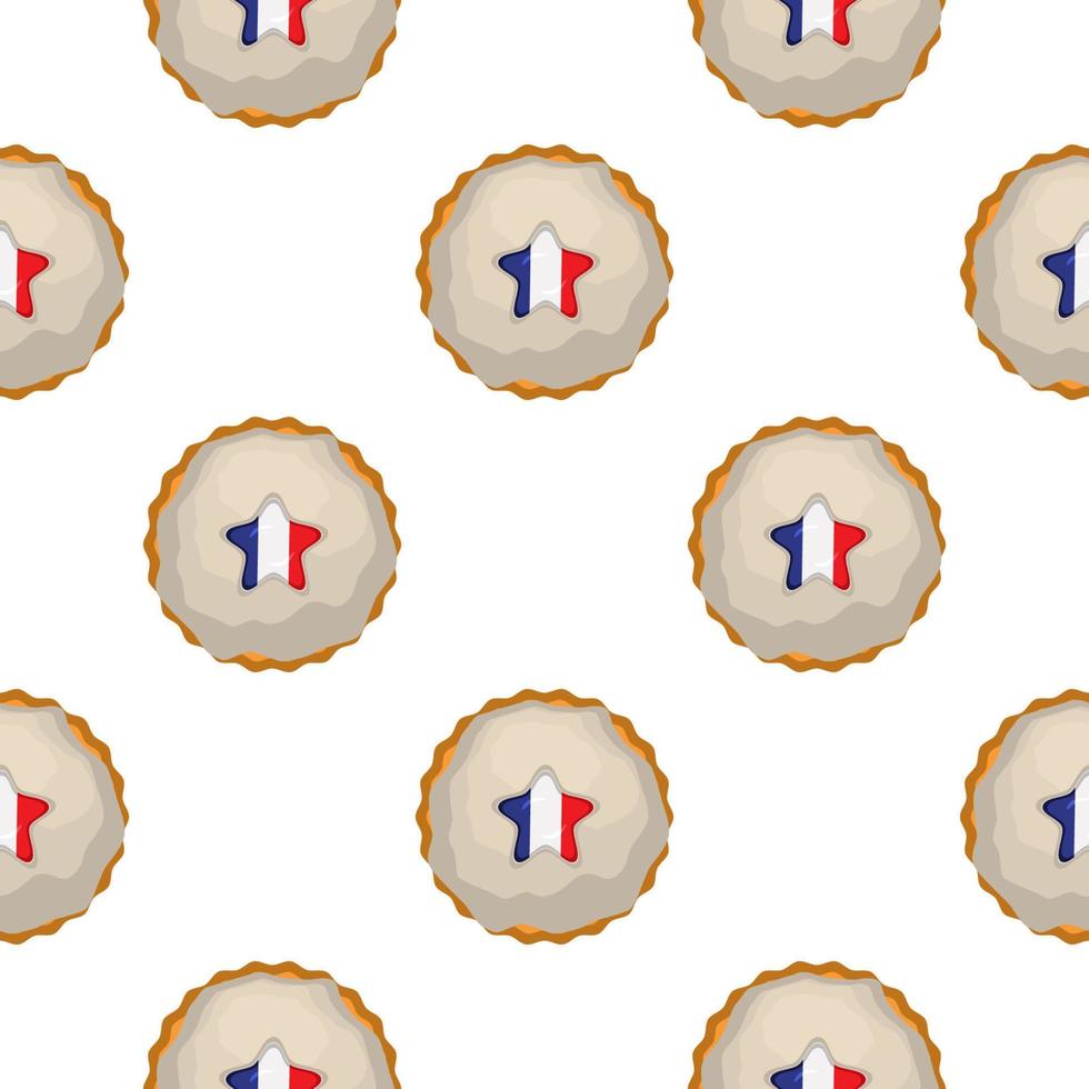 modèle biscuit avec drapeau pays France dans savoureux biscuit vecteur