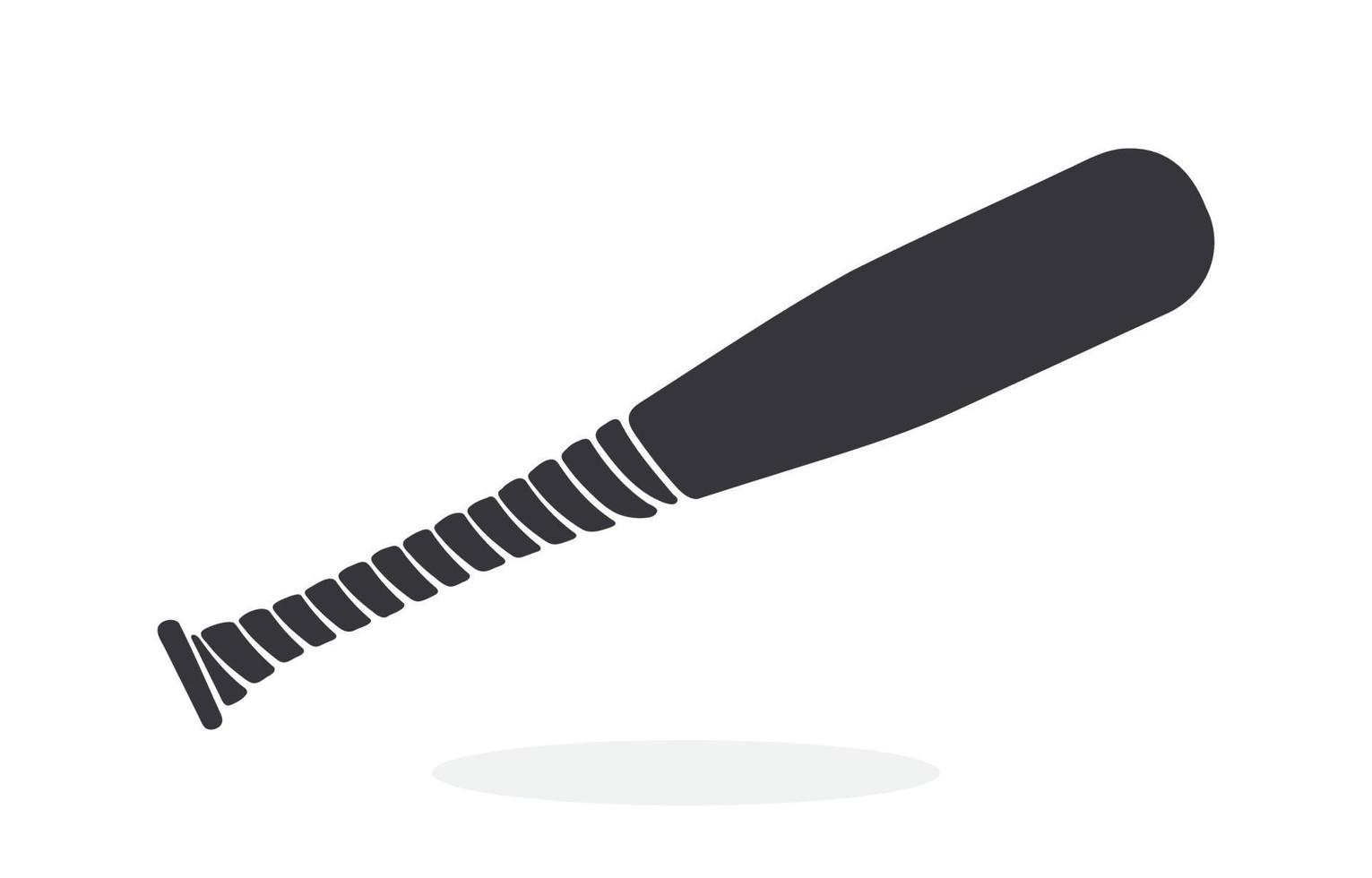 silhouette de en bois base-ball chauve souris vecteur