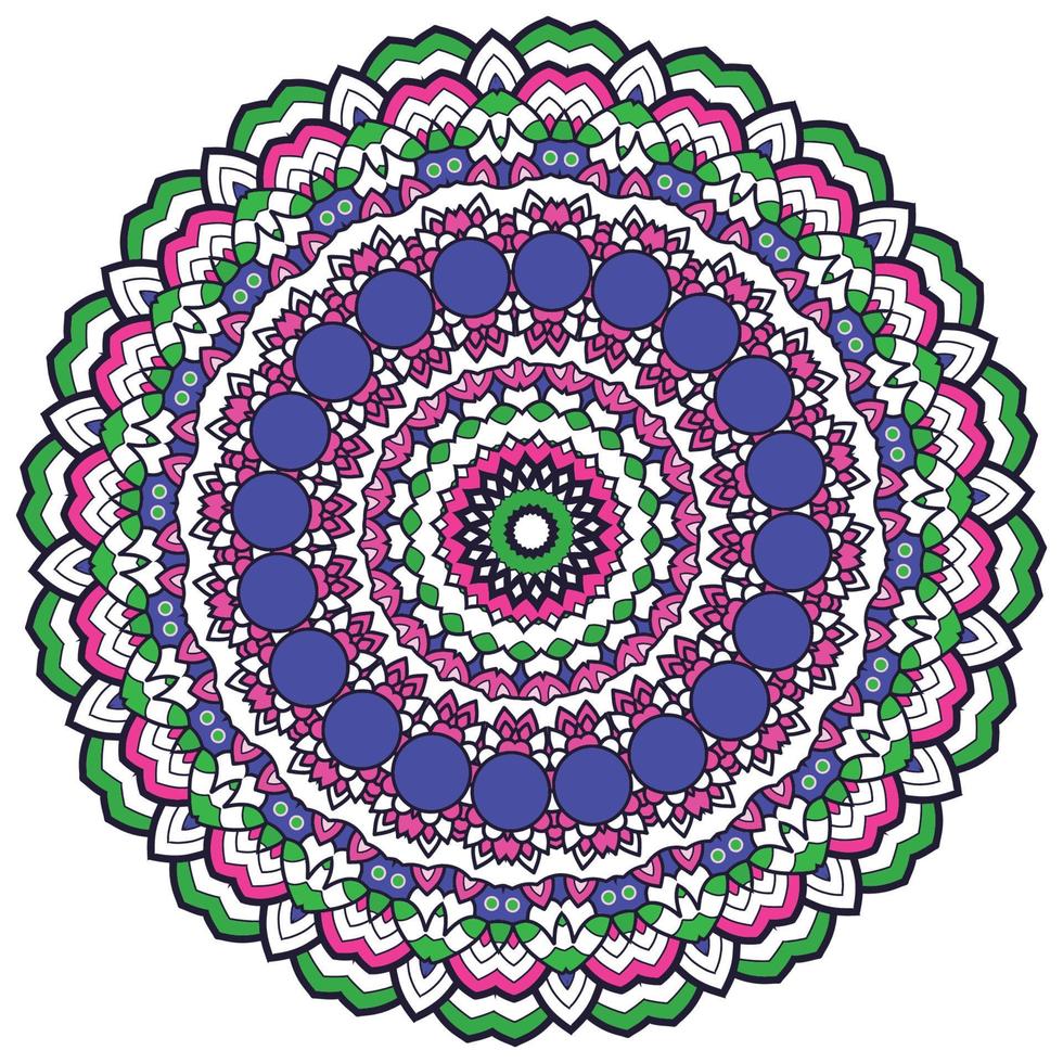 mandala Contexte avec génial couleurs. inhabituel fleur forme. Oriental. anti stress thérapie motifs. tisser conception éléments vecteur