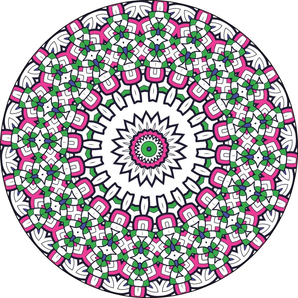 fond de mandala multicolore. page de livre de coloriage. forme de fleur inhabituelle. Oriental. modèles de thérapie anti-stress. éléments de conception de tissage vecteur