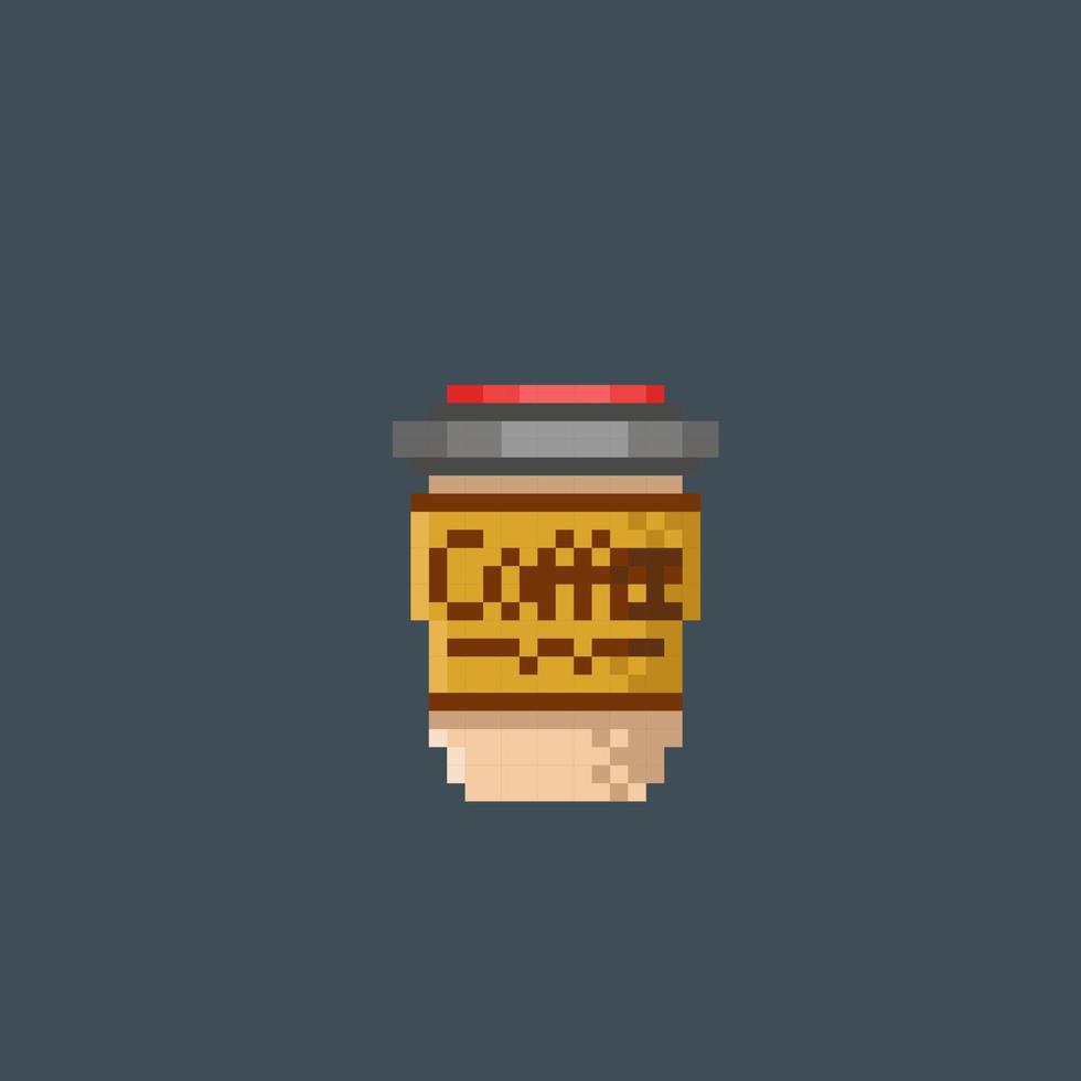 café tasse dans pixel art style vecteur