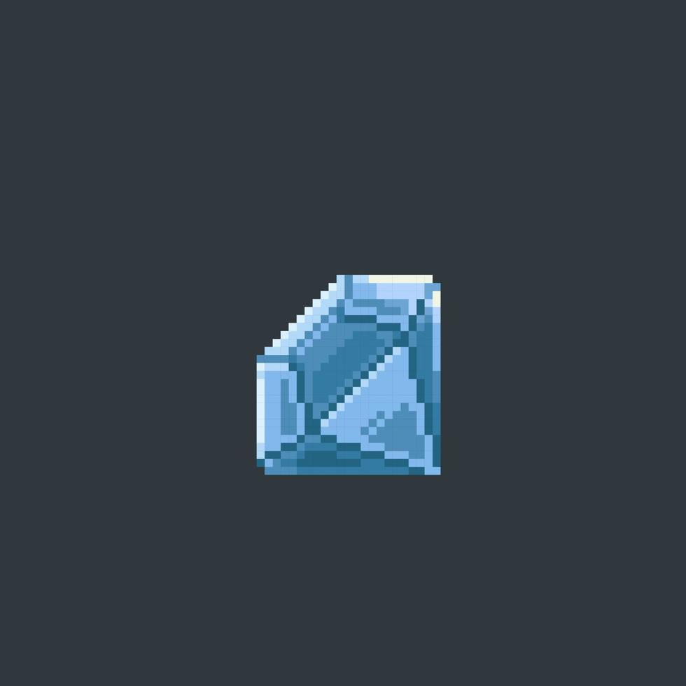 diamant pierre dans pixel art style vecteur