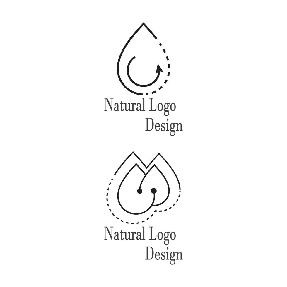 conception d & # 39; illustration vectorielle de goutte d & # 39; eau logo modèle vecteur