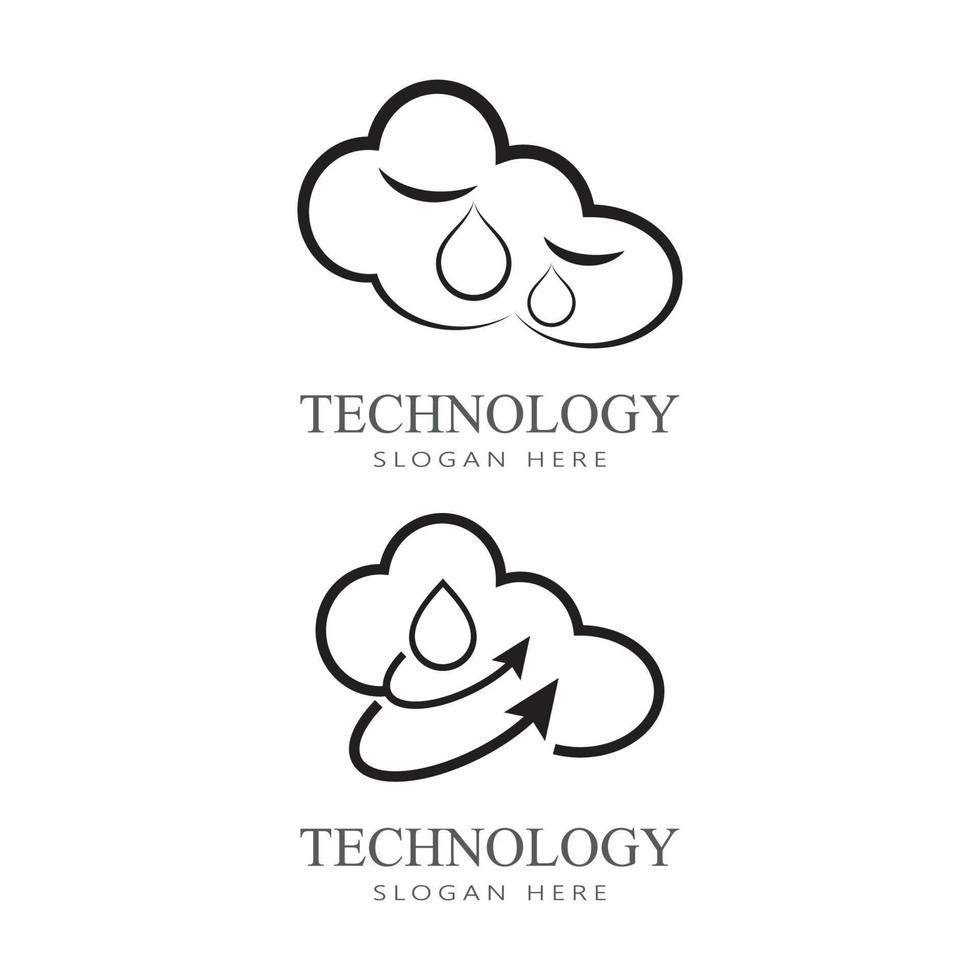 conception de nuage modèle vecteur icône illustration