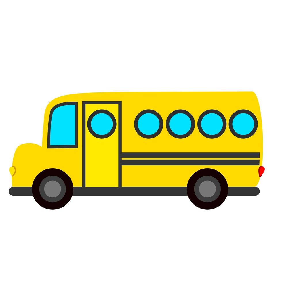 Jaune école autobus illustration pour enfants livre vecteur