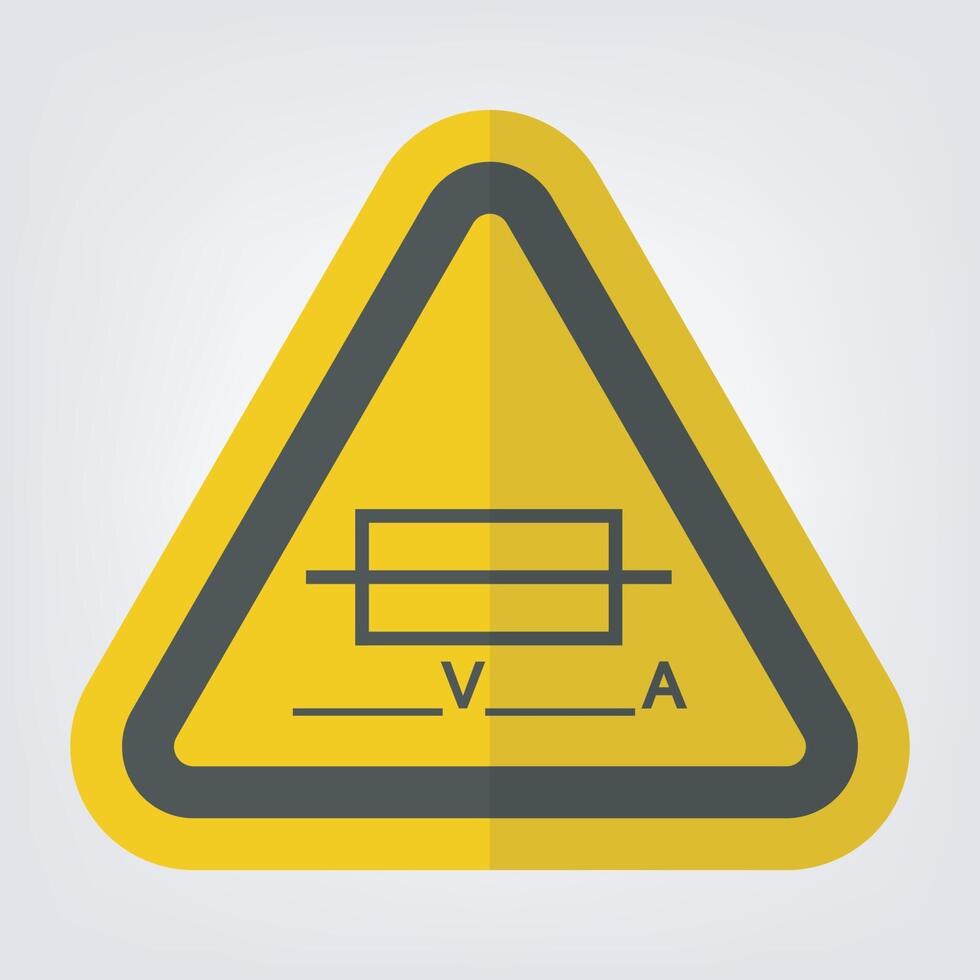 Signe de symbole inscriptible fusible isoler sur fond blanc vecteur