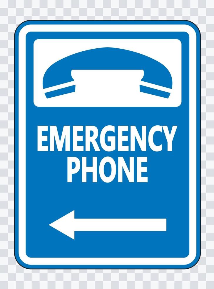 signe de flèche gauche téléphone d'urgence vecteur