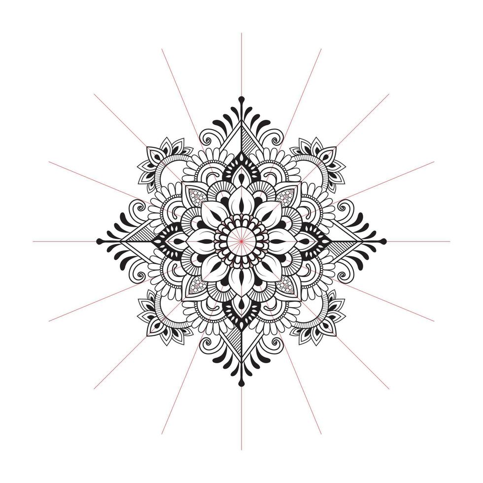 mandala conception floral effet vecteur