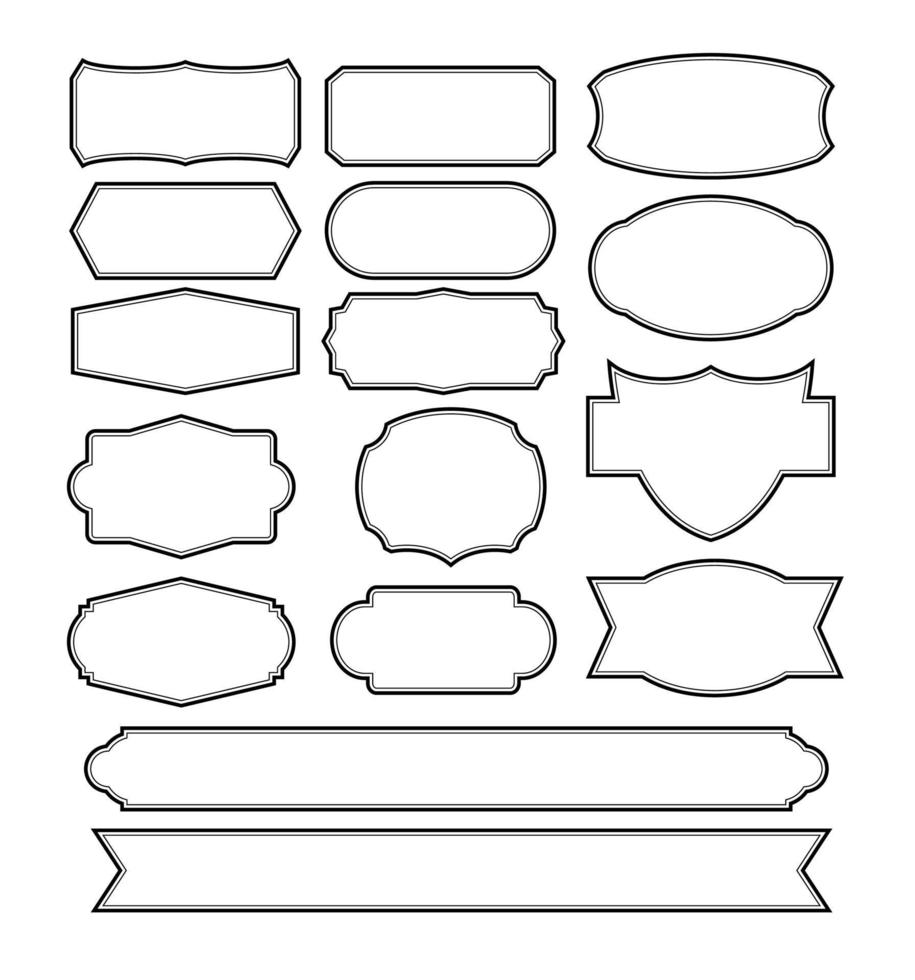 ensemble de conception de bordure de cadres vecteur