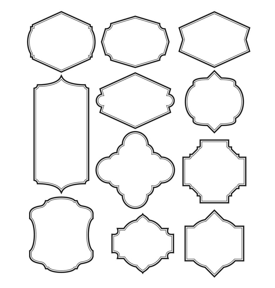 ensemble de conception de bordure de cadres vecteur