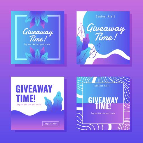 Instagram Contest Template vecteur