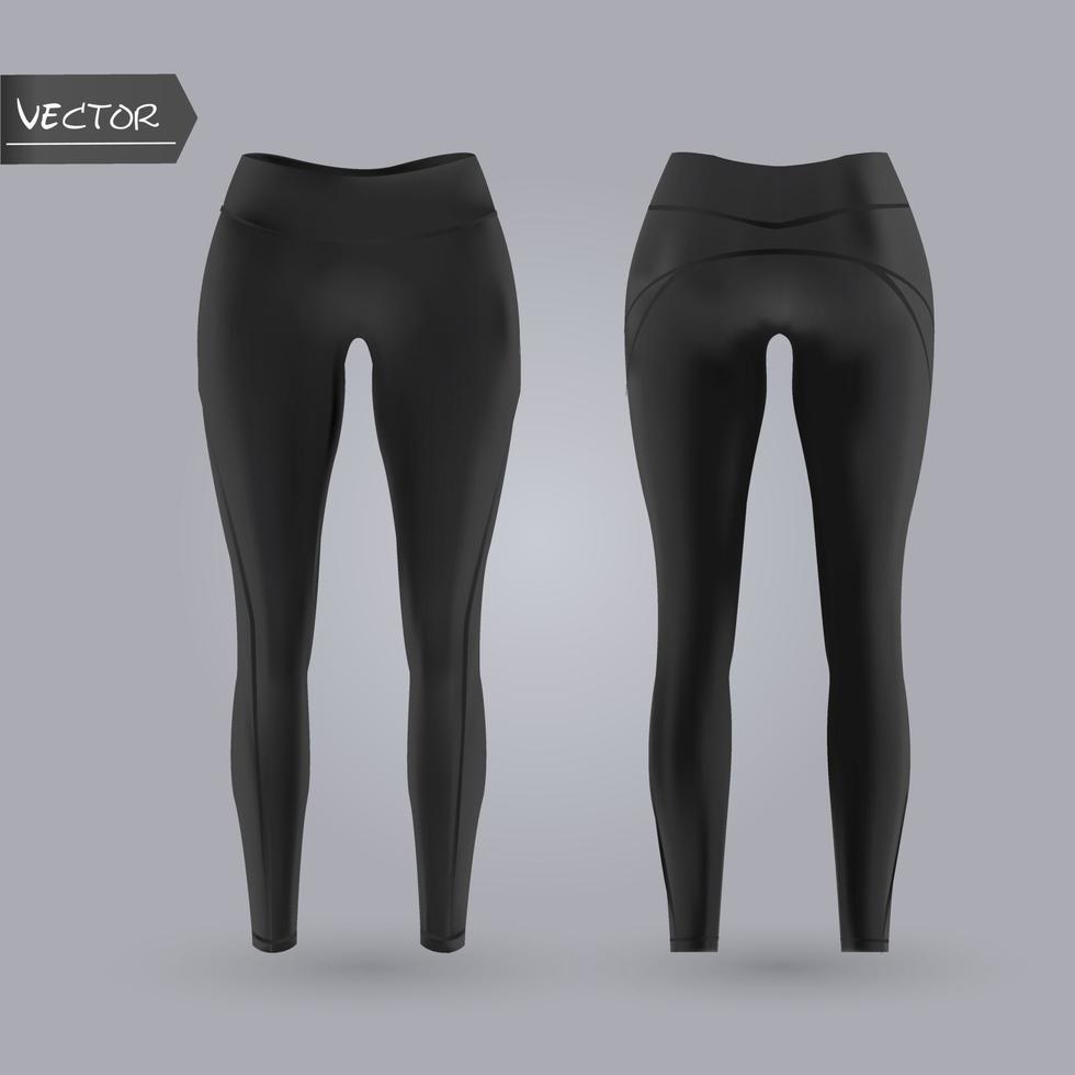 leggings noirs pour femmes. vecteur