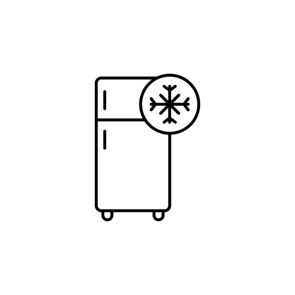 réfrigérateur signe vecteur icône illustration