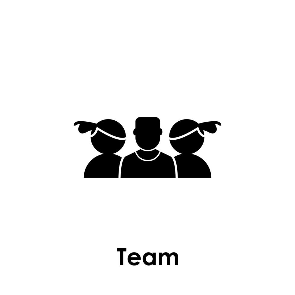 équipe, travail groupe vecteur icône illustration