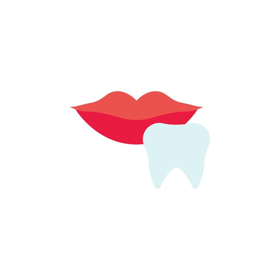 dentisterie, dentiste, médecin, hôpital, lèvres les dents Couleur vecteur icône illustration