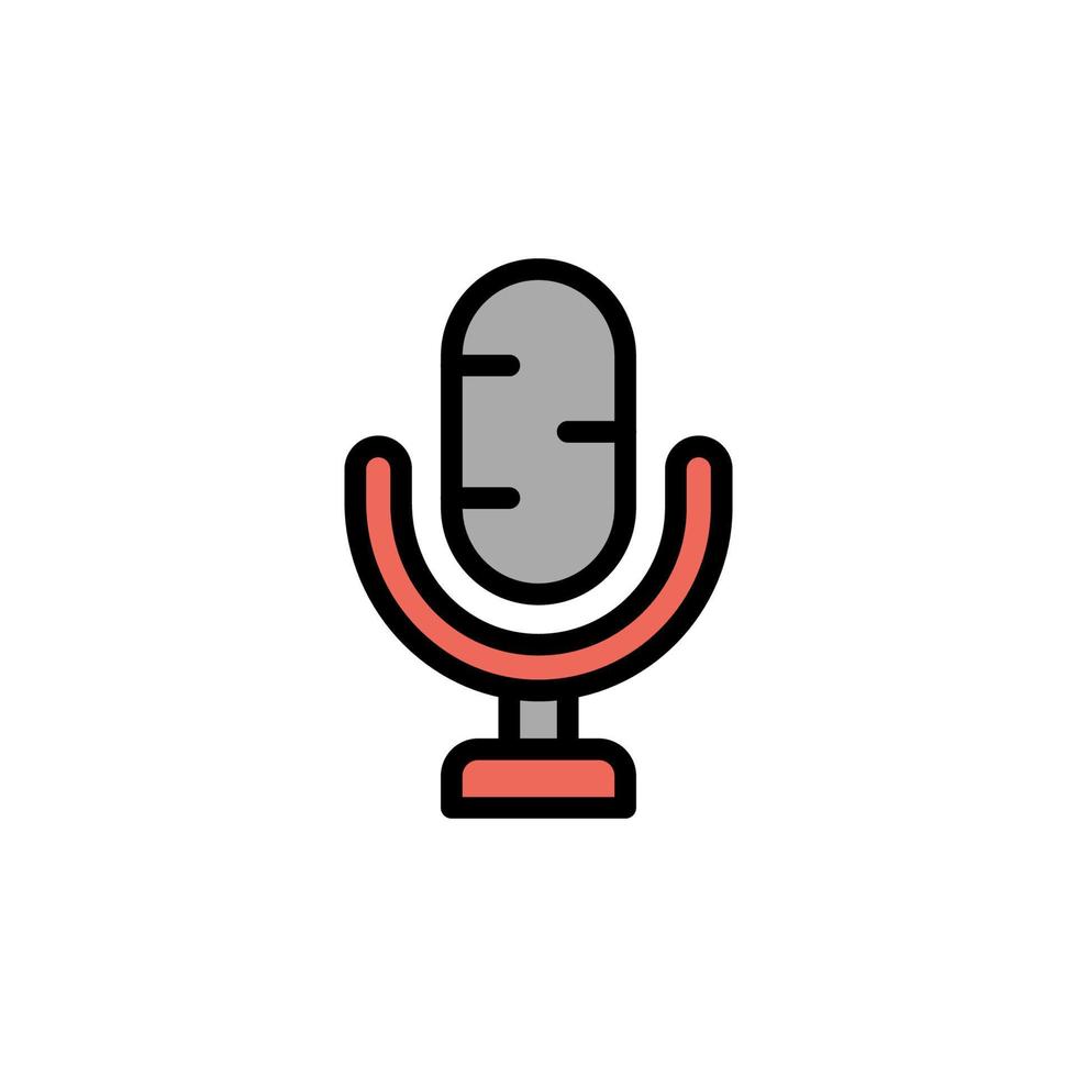 illustration d'icône de vecteur de microphone