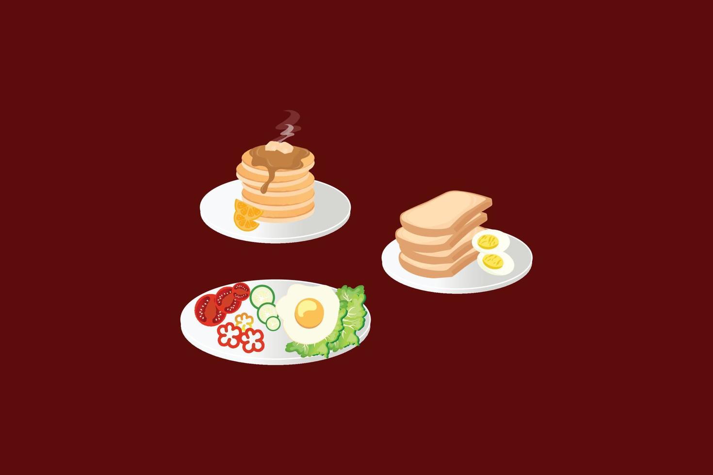 petit déjeuner collection illustration vecteur