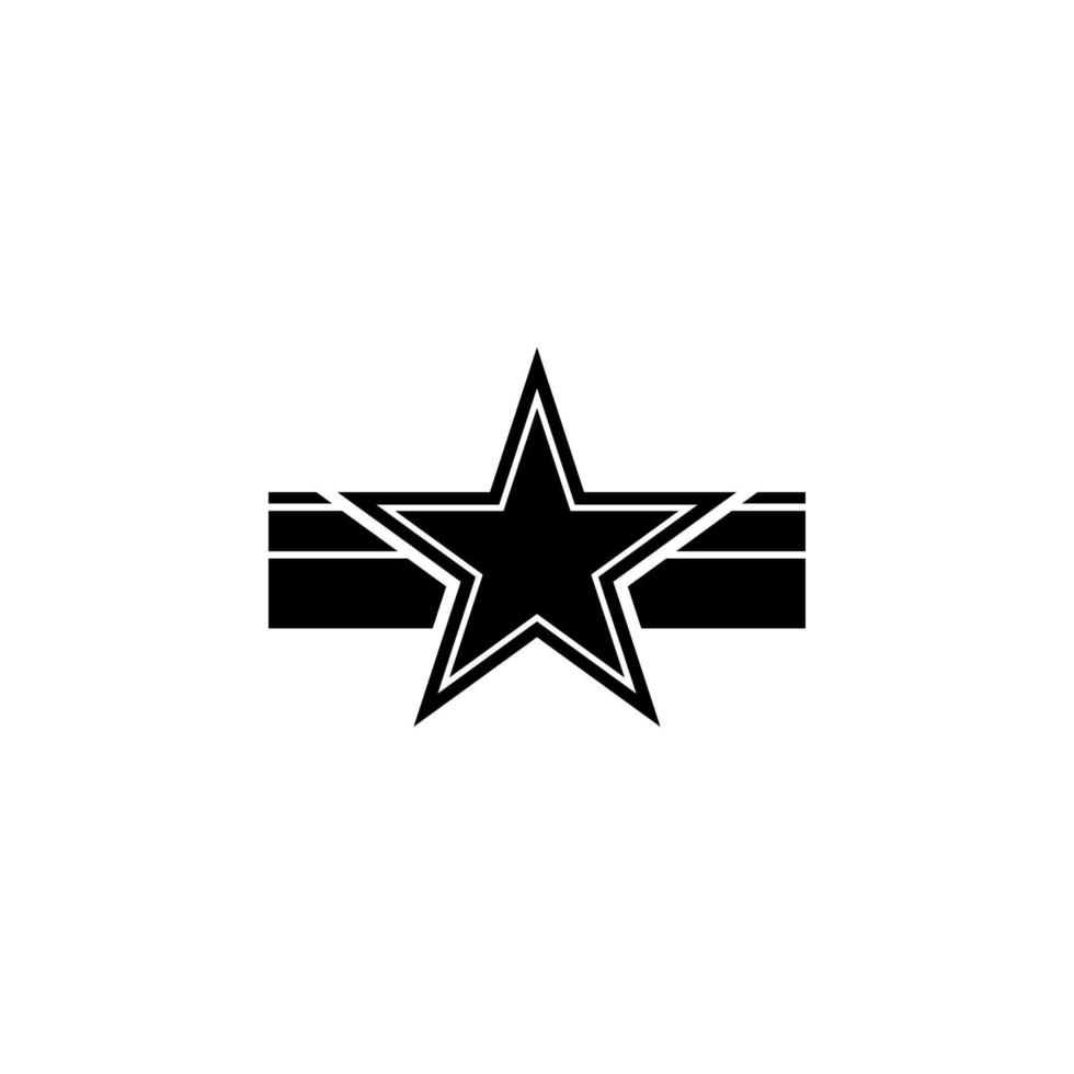 étoile sur le ruban vecteur icône illustration