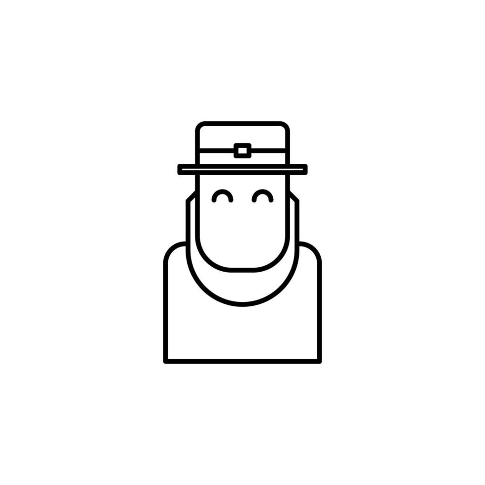 patrick jour, chapeau, feuille, lutin, trèfle, Hommes vecteur icône illustration