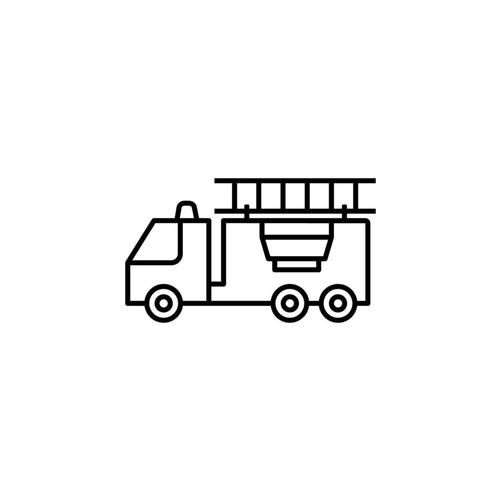 Feu un camion vecteur icône illustration