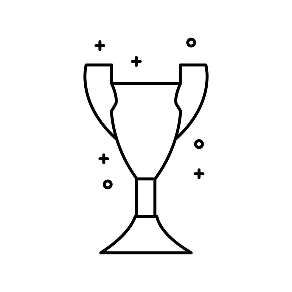 décerner, gagnant, tasse vecteur icône illustration