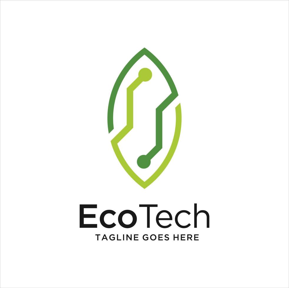 éco technologie logo modèle conception vecteur, emblème, conception concept, Créatif symbole, icône vecteur