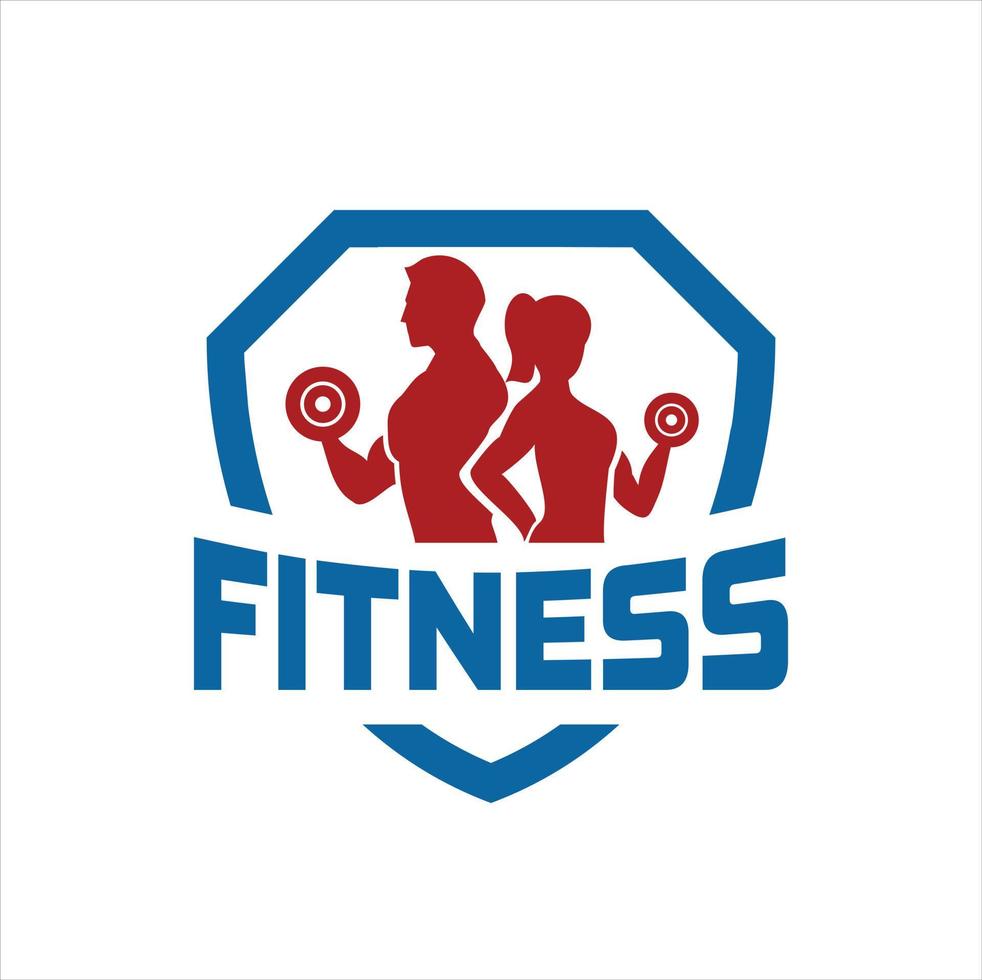 aptitude centre logo. sport et aptitude logo conception . Gym logo icône conception vecteur action, ou emblème avec femme et homme silhouettes.