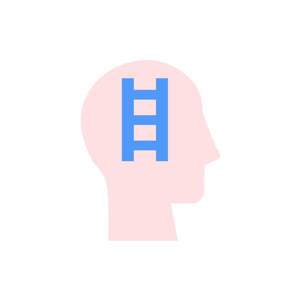 tête escaliers vecteur icône illustration