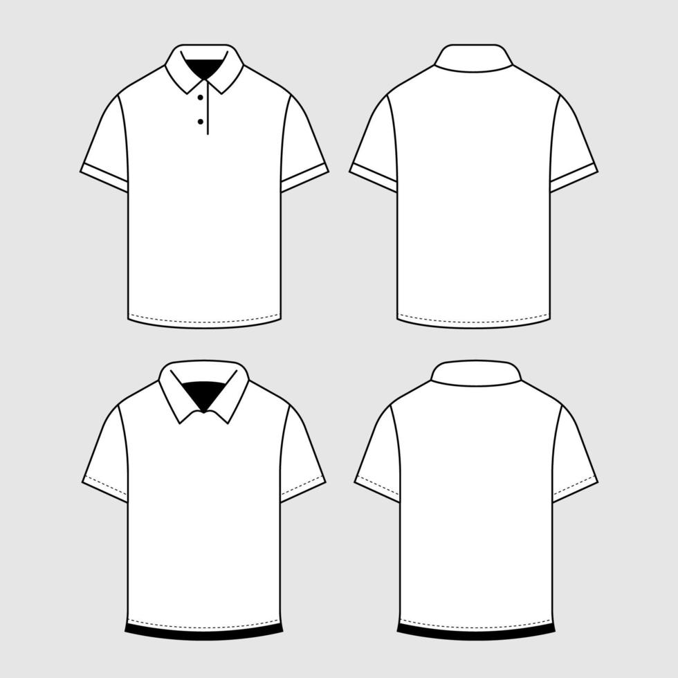 polo blanc T-shirt modèle vecteur