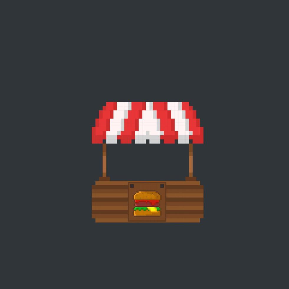 Burger supporter dans pixel art style vecteur