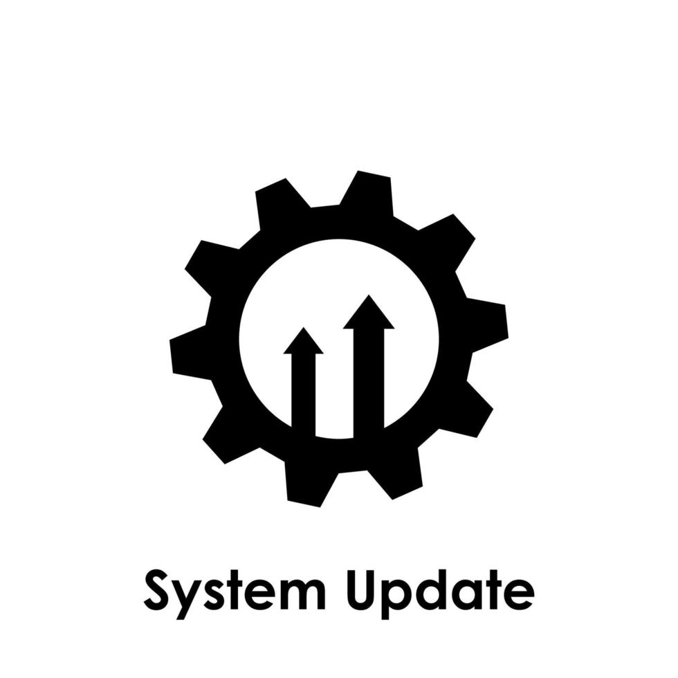 engrenage, La Flèche en haut, système mise à jour vecteur icône illustration