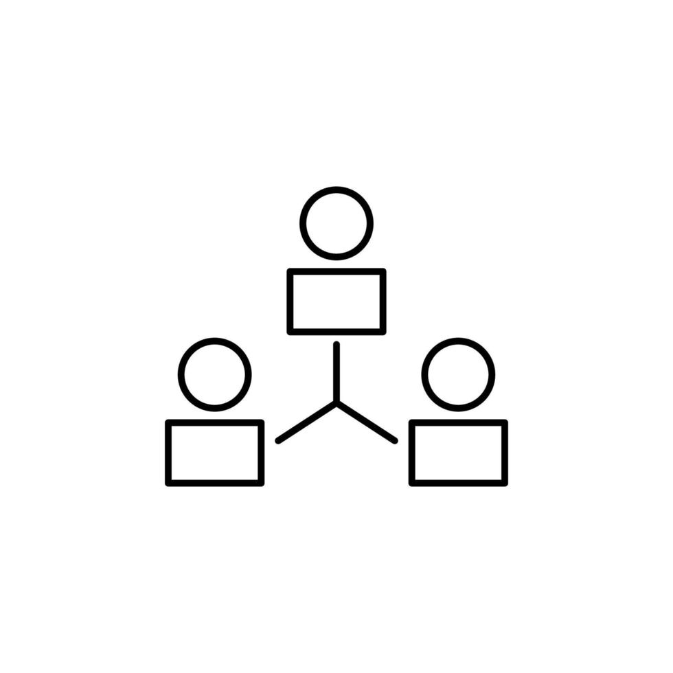 la communication de affaires gens ligne vecteur icône illustration