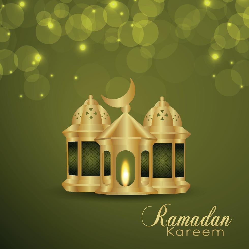 carte de voeux invitation ramadan kareem avec illustration vectorielle vecteur