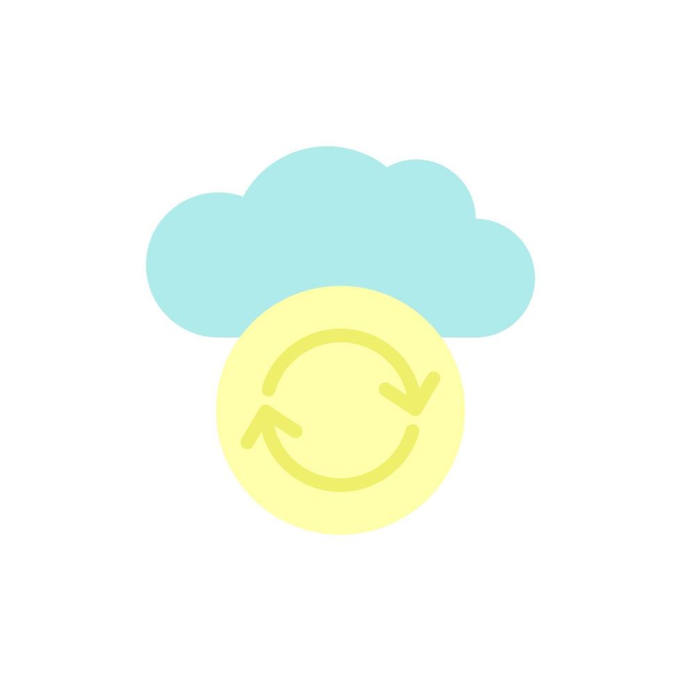 nuage, flèche, mise à jour vecteur icône illustration