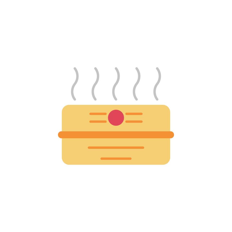 nourriture livraison, boîte, manger, nourriture, chaud restaurant Couleur vecteur icône illustration