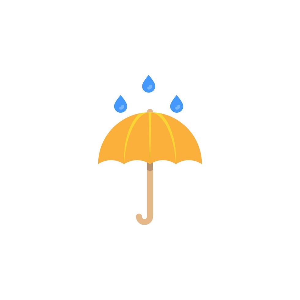 parapluie pluie gouttes vecteur icône illustration