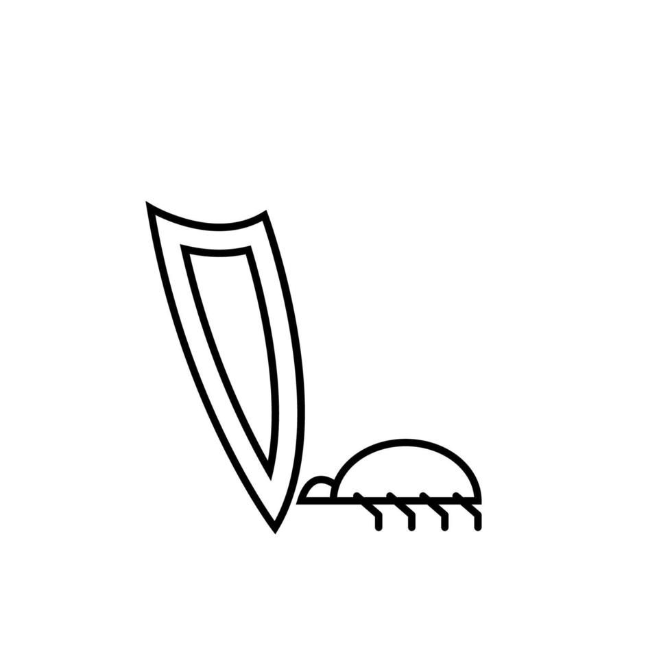 le scarabée rampe à le bouclier vecteur icône illustration
