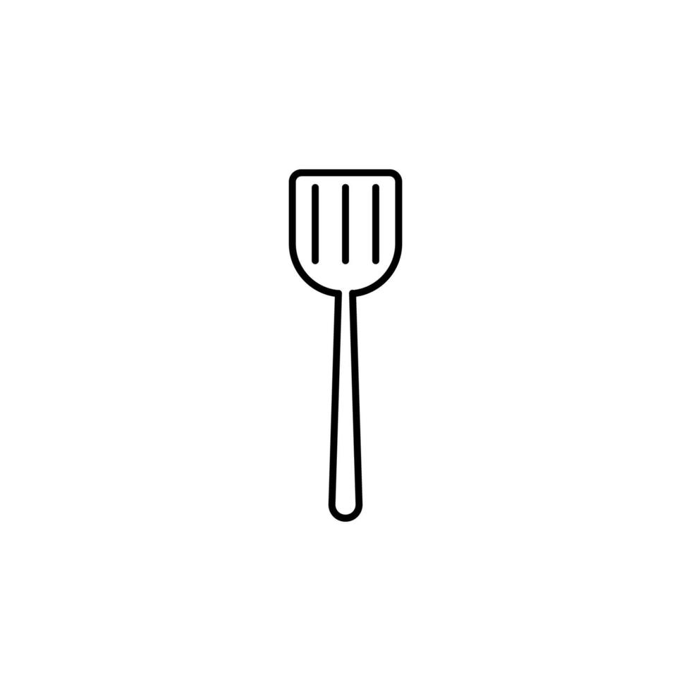 cuisine spatule Facile ligne vecteur icône illustration